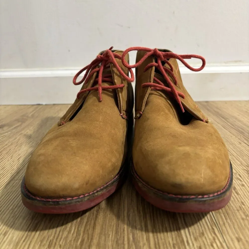 Donald Pliner Eliot Chukka Boots Men’s Sz 9 Brown Nubuck Leather Lace Up